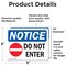 Signmission Do Not Enter Sign, Vinyl Decal, 5in W x 3.5in L, 2PK OS-2PACK-NS-D-35-L-15438 - alternate 2